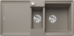 BLANCO ADIRA 6 S-F, SILGRANIT, tartufo, with drain remote control, with accessories, reversible, 600 mm min. cabinet size