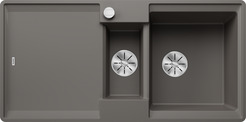 BLANCO ADIRA 6 S-F, SILGRANIT, volcano grey, with drain remote control, with accessories, reversible, 600 mm min. cabinet size