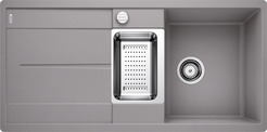 BLANCO METRA 6 S-F, SILGRANIT, alu metallic, with drain remote control, with accessories, reversible, 600 mm min. cabinet size