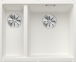 BLANCO SUBLINE 340/160-U, SILGRANIT, white, w/o drain remote control, Bowl right, 600 mm min. cabinet size