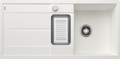 BLANCO METRA 6 S-F, SILGRANIT, white, with drain remote control, with accessories, reversible, 600 mm min. cabinet size