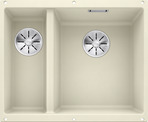 BLANCO SUBLINE 340/160-U, SILGRANIT, jasmine, w/o drain remote control, Bowl right, 600 mm min. cabinet size