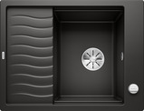 BLANCO ELON 45 S, SILGRANIT, schwarz, mit Ablauffernbedienung, mit Zubehör, reversibel, 450 mm Untermaß