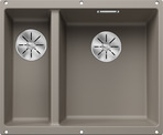 BLANCO SUBLINE 340/160-U, SILGRANIT, tartufo, w/o drain remote control, Bowl right, 600 mm min. cabinet size