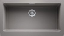 BLANCO VINTERA XL 9-UF, SILGRANIT, alu metallic, w/o drain remote control, w/o bowl layout, 900 mm min. cabinet size