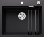 BLANCO ETAGON 6, SILGRANIT, schwarz, mit Ablauffernbedienung, mit Zubehör, keine Beckenlage, 600 mm Untermaß