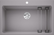 BLANCO ETAGON 8, SILGRANIT, alu metallic, w/o drain remote control, with accessories, w/o bowl layout, 800 mm min. cabinet size