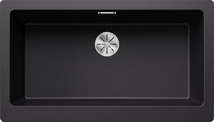 BLANCO VINTERA XL 9-UF, SILGRANIT, schwarz, ohne Ablauffernbedienung, keine Beckenlage, 900 mm Untermaß