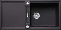 BLANCO ADIRA XL 6 S, SILGRANIT, black, with drain remote control, with accessories, reversible, 600 mm min. cabinet size
