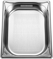 GN 1/2 steam container in stainless steel, perforated, 65 mm deep, Stainless steel