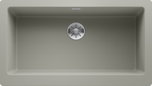 BLANCO VINTERA XL 9-UF, SILGRANIT, pearl grey, w/o drain remote control, w/o bowl layout, 900 mm min. cabinet size