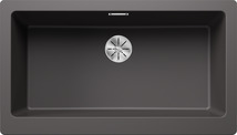 BLANCO VINTERA XL 9-UF, SILGRANIT, felsgrau, ohne Ablauffernbedienung, keine Beckenlage, 900 mm Untermaß