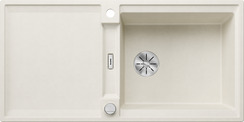BLANCO ADIRA XL 6 S, SILGRANIT, soft white, with drain remote control, with accessories, reversible, 600 mm min. cabinet size