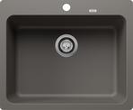 BLANCO NAYA 6-F, SILGRANIT, volcano grey, w/o waste fitting, w/o bowl layout, 600 mm min. cabinet size