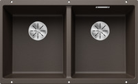 BLANCO SUBLINE 350/350-U, SILGRANIT, coffee, w/o drain remote control, w/o bowl layout, 800 mm min. cabinet size