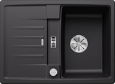 BLANCO LEXA 40 S, SILGRANIT, black, with drain remote control, reversible, 400 mm min. cabinet size