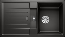 BLANCO LEXA 45 S, SILGRANIT, black, w/o drain remote control, reversible, 450 mm min. cabinet size
