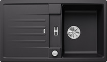BLANCO LEXA 45 S, SILGRANIT, black, with drain remote control, reversible, 450 mm min. cabinet size