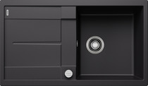 BLANCO METRA 5 S, SILGRANIT, schwarz, mit Ablauffernbedienung, reversibel, 500 mm Untermaß