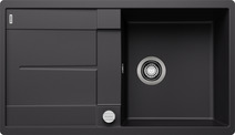 BLANCO METRA 5 S-F, SILGRANIT, schwarz, mit Ablauffernbedienung, reversibel, 500 mm Untermaß