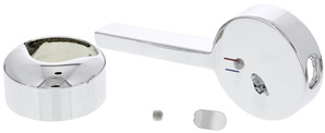 Hendel LINEE/-S schroef achter met afdekap chroom zonder Logo