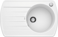 BLANCO RONDOVAL 45 S, SILGRANIT, white, with drain remote control, reversible, 450 mm min. cabinet size