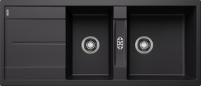 BLANCO METRA 8 S, SILGRANIT, black, w/o drain remote control, reversible, 800 mm min. cabinet size