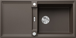 BLANCO ADIRA XL 6 S-F, SILGRANIT, coffee, with drain remote control, with accessories, reversible, 600 mm min. cabinet size