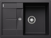 BLANCO METRA 45 S Compact, SILGRANIT, schwarz, ohne Ablauffernbedienung, reversibel, 450 mm Untermaß