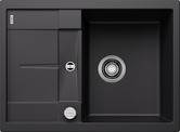 BLANCO METRA 45 S Compact, SILGRANIT, schwarz, mit Ablauffernbedienung, reversibel, 450 mm Untermaß