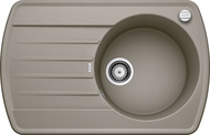 BLANCO RONDOVAL 45 S, SILGRANIT, tartufo, with drain remote control, reversible, 450 mm min. cabinet size