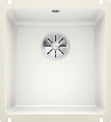 BLANCO SUBLINE 375-U, Ceramic PuraPlus, crystal white glossy, w/o drain remote control, w/o bowl layout, 450 mm min. cabinet size
