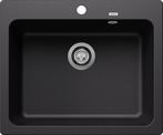BLANCO NAYA 6, SILGRANIT, schwarz, ohne Ablauffernbedienung, keine Beckenlage, 600 mm Untermaß