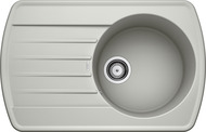 BLANCO RONDOVAL 45 S, SILGRANIT, pearl grey, w/o drain remote control, reversible, 450 mm min. cabinet size