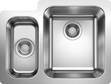 BLANCO S-STYLE 340/180-IF, Stainless steel brushed finish, w/o drain remote control, w/o accessories, Bowl right, 600 mm min. cabinet size