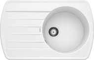BLANCO RONDOVAL 45 S, SILGRANIT, white, w/o drain remote control, reversible, 450 mm min. cabinet size