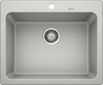 BLANCO NAYA 6-F, SILGRANIT, pearl grey, w/o waste fitting, w/o bowl layout, 600 mm min. cabinet size