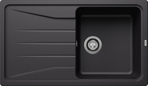 BLANCO SONA 5 S, SILGRANIT, schwarz, ohne Ablauffernbedienung, reversibel, 500 mm Untermaß