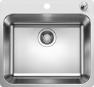 BLANCO SUPRA 500-IF/A, Stainless steel brushed finish, with drain remote control, w/o bowl layout, 600 mm min. cabinet size