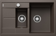 BLANCO METRA 6 S Compact, SILGRANIT, coffee, with drain remote control, reversible, 600 mm min. cabinet size