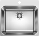 BLANCO S-STYLE 500-IF/A, Stainless steel brushed finish, w/o drain remote control, w/o accessories, w/o bowl layout, 600 mm min. cabinet size