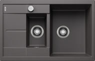 BLANCO METRA 6 S Compact, SILGRANIT, rock grey, with drain remote control, reversible, 600 mm min. cabinet size