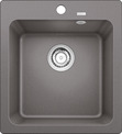 BLANCO NAYA 45, SILGRANIT, alu metallic, w/o drain remote control, w/o bowl layout, 450 mm min. cabinet size