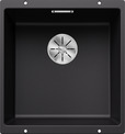 BLANCO SUBLINE 400-U, SILGRANIT, schwarz, ohne Ablauffernbedienung, keine Beckenlage, 500 mm Untermaß