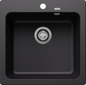 BLANCO NAYA 5, SILGRANIT, black, w/o drain remote control, w/o bowl layout, 500 mm min. cabinet size
