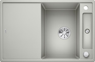 BLANCO AXIA III 45 S, SILGRANIT, pearl grey, incl. chopping board wood, reversible, 450 mm min. cabinet size