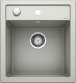 BLANCO DALAGO 45, SILGRANIT, pearl grey, with drain remote control, w/o bowl layout, 450 mm min. cabinet size