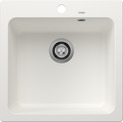 BLANCO NAYA 5, SILGRANIT, white, w/o drain remote control, w/o bowl layout, 500 mm min. cabinet size