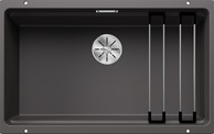 BLANCO ETAGON 700-U, SILGRANIT, felsgrau, ohne Ablauffernbedienung, mit Zubehör, keine Beckenlage, 800 mm Untermaß
