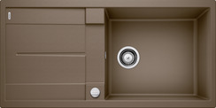 BLANCO METRA XL 6 S, SILGRANIT, nutmeg, with drain remote control, reversible, 600 mm min. cabinet size